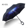 UV Protection Windproof Large Big Straight Car Umbrella with C-Shaped Handle